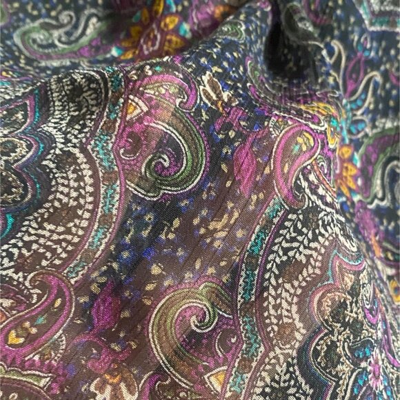 Xhilaration Womens Paisley Mini Dress-Black/Multicolor-Size Small-GUC - Picture 6 of 12